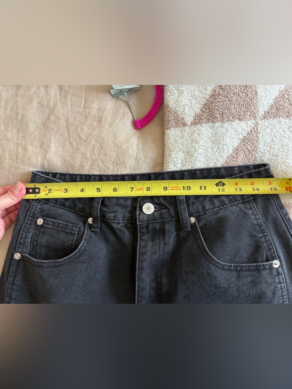 Iconic Black Mid Rise Barrel Wide Leg Baggy Cotton Blend Jeans Size Small - Picture 8 of 8